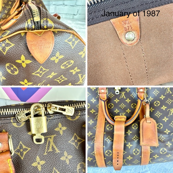 Louis Vuitton Keepall 55 Duffel Bag Travel Bag with lock key, tag poignet - Picture 5 of 16